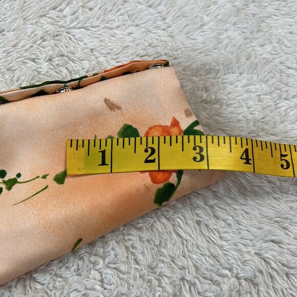 Vintage 70s does Victorian unbranded ruffled orange floral maxi dress, small - Picture 16 of 16